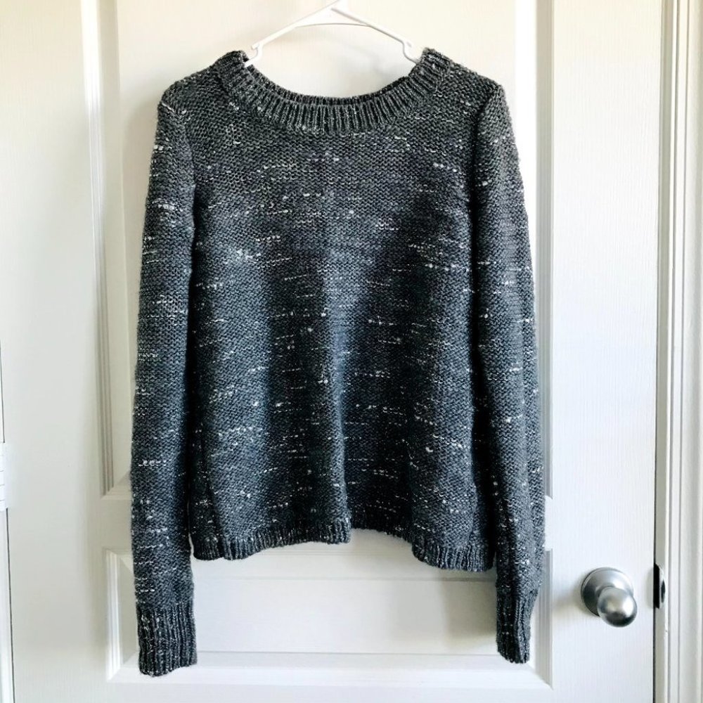Banana Republic Butterfly Metallic Long Sleeve Crossover Sweater Size M